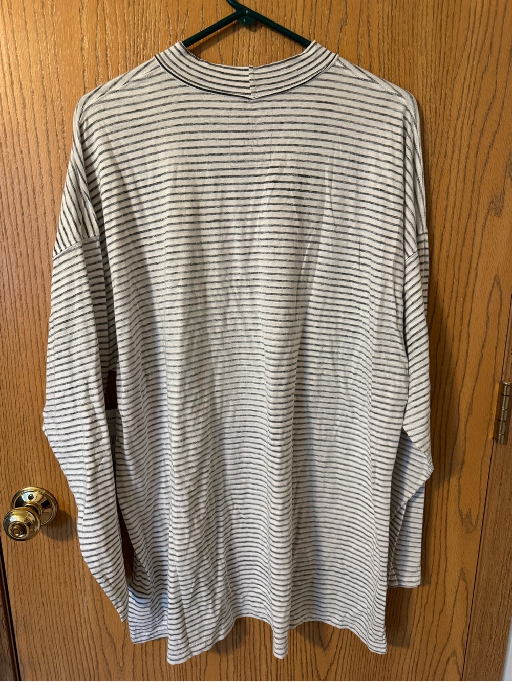 We The Free/Free People the "Be Free" Mock Neck Oversized Striped Top - Picture 2 of 4